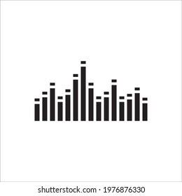 Sound wave vector icon. Wave form flat sign design illustration. Equalizer wave symbol pictogram.