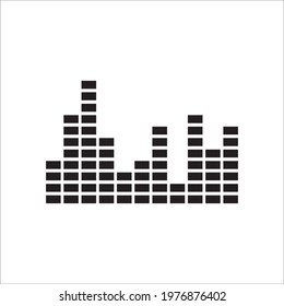 Sound wave vector icon. Wave form flat sign design illustration. Equalizer wave symbol pictogram.