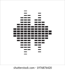 Sound wave vector icon. Wave form flat sign design illustration. Equalizer wave symbol pictogram.