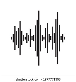 Sound wave vector icon. Wave form flat sign design illustration. Equalizer wave symbol pictogram