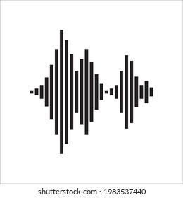 Icono vector de onda de sonido. Ilustración de diseño de señal plana de forma ondulada. pictograma del símbolo de onda del ecualizador.