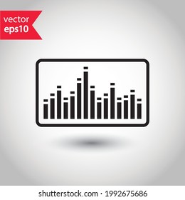 Sound wave vector icon. Wave form flat sign design illustration. Equalizer wave symbol pictogram.