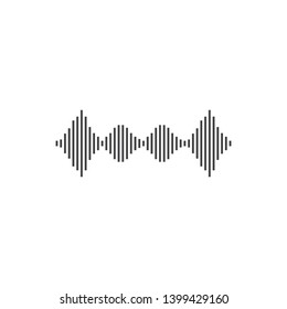 Sound wave vector icon illustration