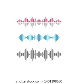Sound wave vector icon illustration design