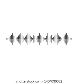 Sound wave vector icon illustration