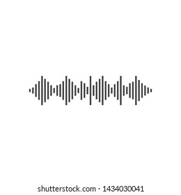 Sound wave vector icon illustration