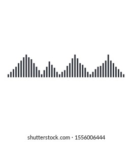 Sound wave vector icon illustration design