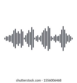 Sound wave vector icon illustration design