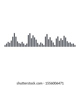 Sound wave vector icon illustration design