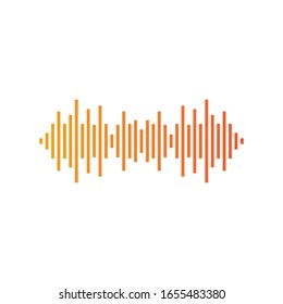 Sound wave vector icon illustration design