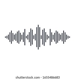 Diseño de ilustración de icono de la onda de sonido