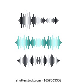 Sound wave vector icon illustration design