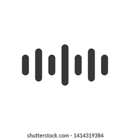 Sound wave vector icon in modern design style for web site and mobile app
