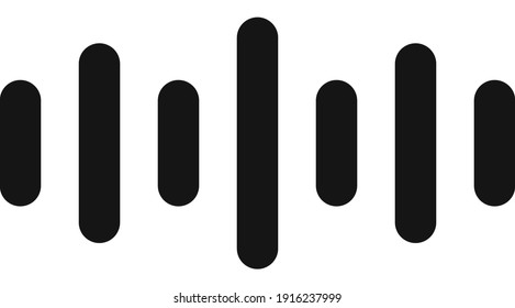 Sound wave vector icon in modern design style for web site and mobile app
