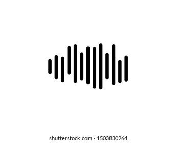 Sound wave vector icon. The symbol of the small big sign icon