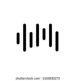 Sound wave vector icon. The symbol of the small big sign icon