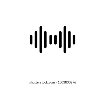 Sound wave vector icon. The symbol of the small big sign icon
