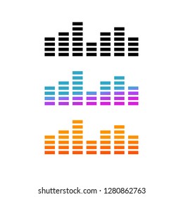 Sound wave vector icon in trendy flat style