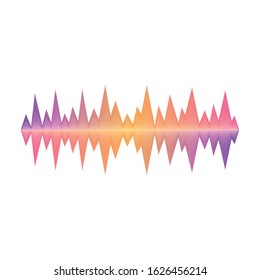 Sound of wave vector icon.Cartoon vector icon isolated on white background sound of wave .