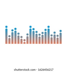 Sound of wave vector icon.Cartoon vector icon isolated on white background sound of wave .