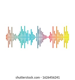 Sound of wave vector icon.Cartoon vector icon isolated on white background sound of wave .