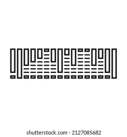 Sonido del icono del vector de onda.Icono del vector contorno aislado en el sonido de fondo blanco de la onda.