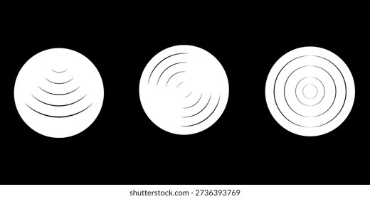 Iconos vector onda sonido