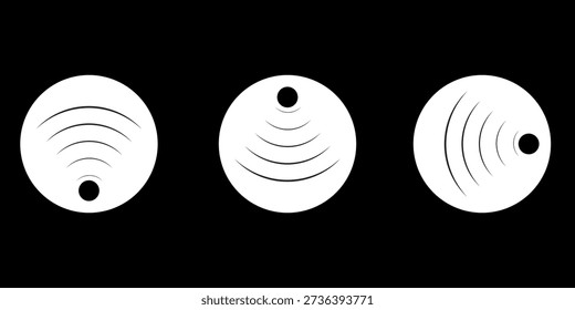 Iconos vector onda sonido