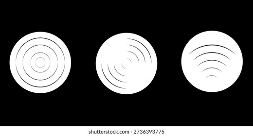 Iconos vector onda sonido