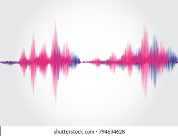 Sound wave ,vector illustration.