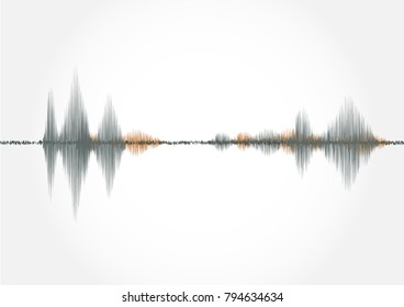 Sound wave ,vector illustration.