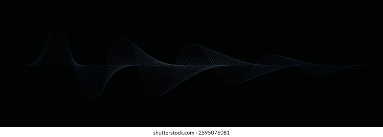 Sound Wave Vector Illustration. Abstract Digital EQ Music Equalizer. Digital music equalizer frequency symbols Vector. Design element for concept of music, party, technology, modern.