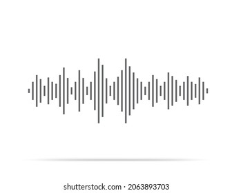 Sound wave vector illustration. Vector banner template