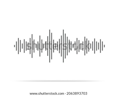 Sound wave vector illustration. Vector banner template