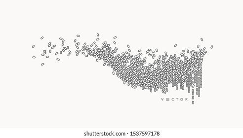 Sound wave. Vector illustration with dynamic effect. 