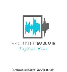 sound wave vector illustration logo design