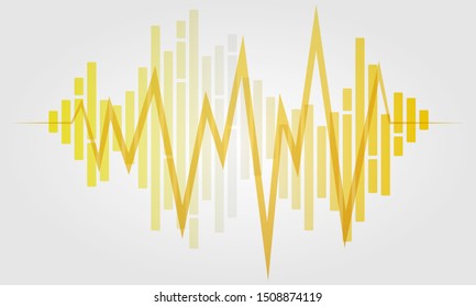 sound wave vector image, dynamic sound wave, sound equalizer, eps 10