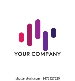 Sound Wave Vector Logo Design Element, Music store