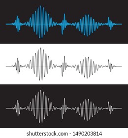 Sound Wave Vibration Signal Vector Illustration