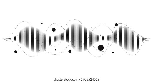 
Visualización de ondas de sonido, Conjunto de ondas de sonido de podcast. mensaje de voz, grabación de audio de podcast. Onda sonora del reproductor de audio de Vector
