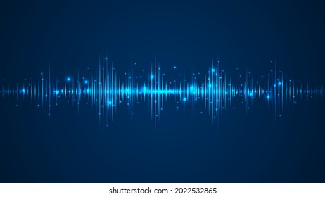 Sound wave. Voice digital waveform background