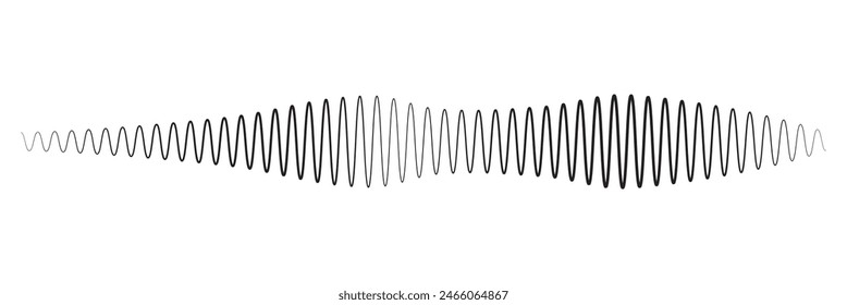 Sound wave voice message audio vector