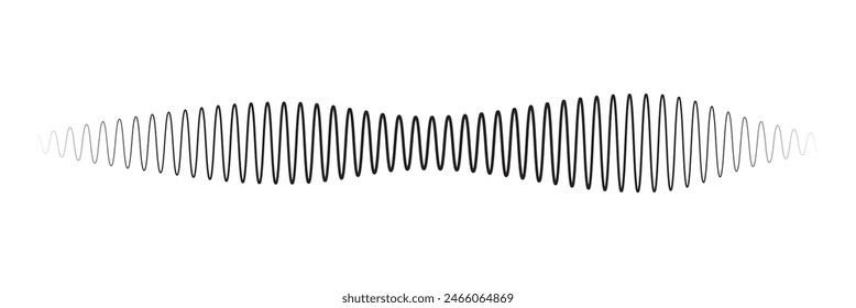 Vector de audio de mensaje de voz de onda sonora