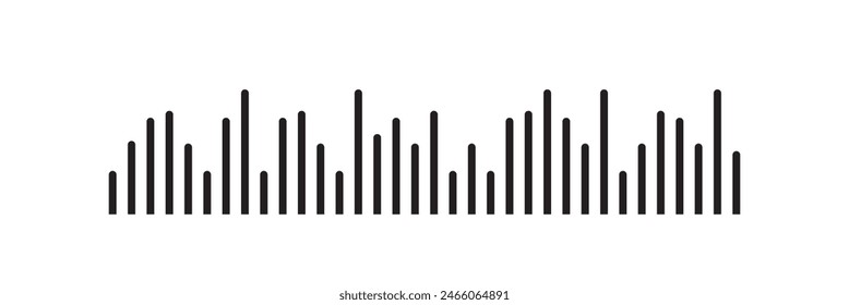 Sound wave voice message audio vector