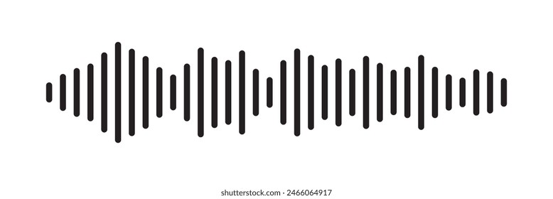 Sound wave voice message audio vector