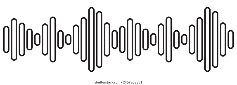 Sound wave voice message audio vector. Music waveform. Audio Player. Audio equalizer technology, pulse musical. Vector illustration.