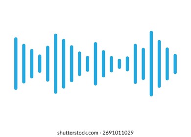 Symbol für Klangwelle oder Sprachnachricht. Musikwellenform, Track Radio Play. Vektorgrafik EPS 10
