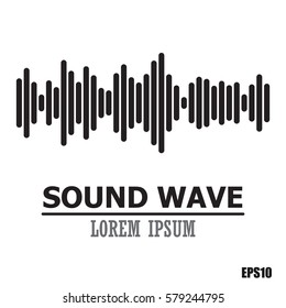 Sound wave.Abstract Equalizer Icon.