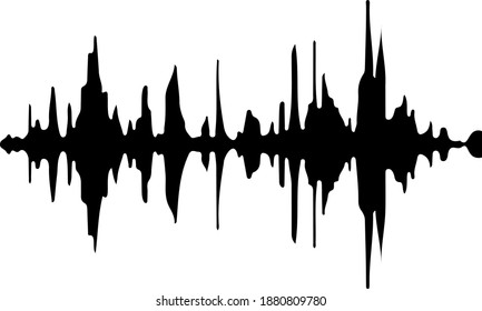 Sound Waveform Black White Vector Art Stock Vector (Royalty Free ...