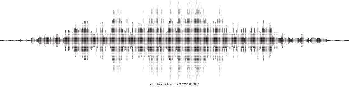 Gráfico de forma de onda de som representando o sinal de áudio Vetor